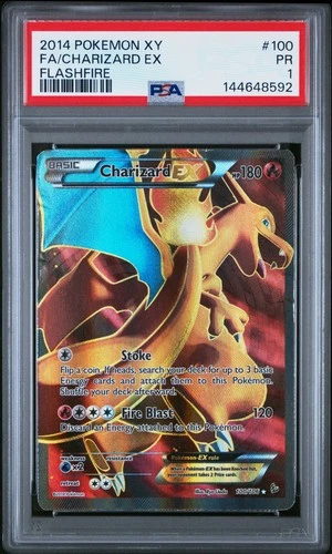 PSA 1 Charizard EX 100/106 2014 XY Flashfire Ultra Rare Pokemon Card