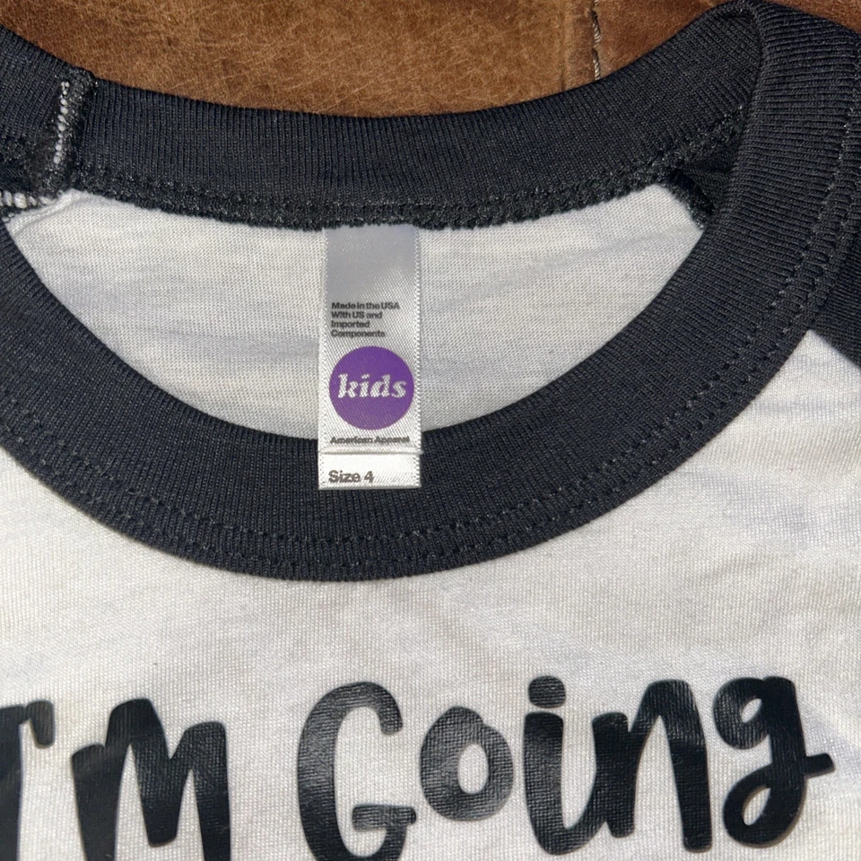 Boys Size 4 - I’m Going To Be A Big Brother Shirt - Black And White - Image 3 of 4