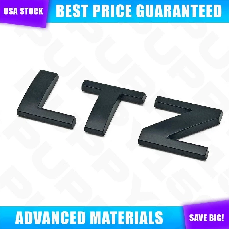 4PCS Matte Black Door Emblems Tailgate Letters Badge For Silverado LTZ 2007-2018 Foto 4 de 4
