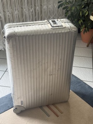 RIMOWA Alu Koffer Reisekoffer 2 Räder / Gebraucht Zahlenschloss Maße 78x57x20 cm