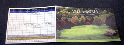 Golf Scorecard - Villa Roma, Callicoon, NY - Unused