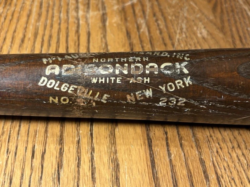Bate de béisbol vintage Stan Musial años 50 madera Adirondack 35" dorado modelo 232 látigo Foto 4 de 4