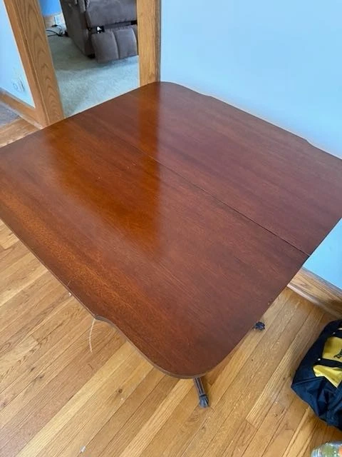 Victorian Style Mahogany Harp Lyre Console Table - Image 3 of 4