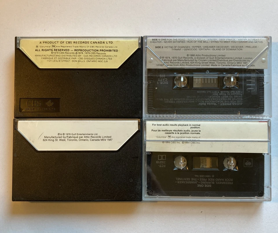 Judas Priest Cassette Tape Lot 70s 80s Canadian Releases Hell Bent Heavy Metal - Image 2 of 4