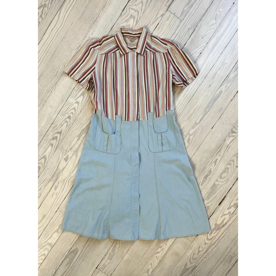 罕见 20 世纪 30 年代连身裤 / 30 年代骑行连身裤连衣裙 / 大号 — 第 2/4 张图片