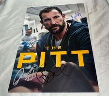 The Pitt Signed Cast 12x18 Photo X4 John Wells, Shawn Hatosy, Patrick Ball +1
