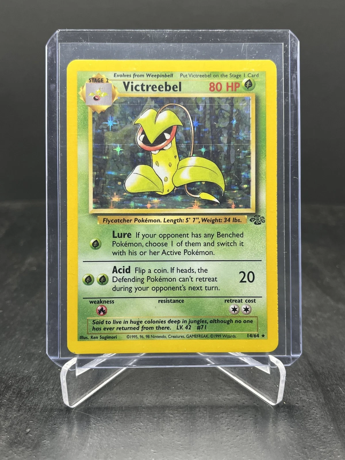 1999 Pokemon Jungle Unlimited Victreebel Rare Holo #14/64