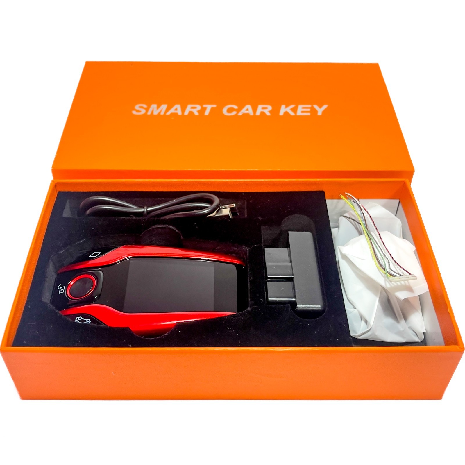 Smart LCD Car Key Touch Screen PKE Keyless Entry Kit OBD Adapter Universal Fob
