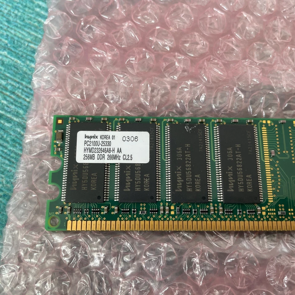 RAM Hynix PC2100U-25330 HYMD232646A8-H AA 256MB DDR-RAM 266MHz CL2.5 - Image 2 of 2