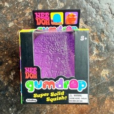 NeeDoh Gumdrop Fidget Toy Nee Doh Super Solid Squish Sensory Stress Purple NEW