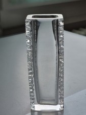  " Daum " vase signé gravé cristal style brutaliste années 70 -  collection -