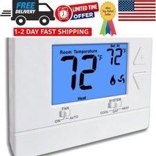 NonProgrammable Thermostat for House, Digital Energy-Saving Thermostat,Single...