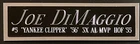 JOE DIMAGGIO YANKEES NAMEPLATE AUTOGRAPHED SIGNED BASEBALL-BAT -JERSEY-PHOTO-CAP