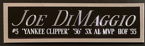 JOE DIMAGGIO YANKEES NAMEPLATE AUTOGRAPHED SIGNED BASEBALL-BAT -JERSEY-PHOTO-CAP