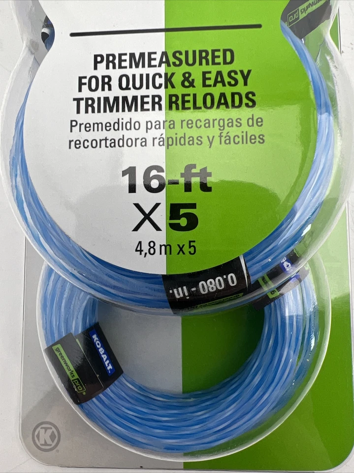 Kobalt Greenworks Pro 5 easy 0.080 reloading trimmer refills 1438130 New - Image 4 of 4