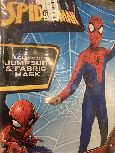 Disfraz Mono Marvel Spiderman Talla Mediana 8-10 Máscara Hombre Araña - Imagen 2 de 5