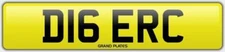 DIGGER DIG DIGS NUMBER PLATE D16 ERC CAR REG DIGGER TIPPER DIRT TRADE FARM REG