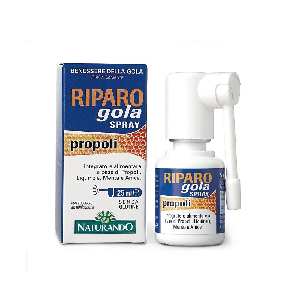 Naturando Riparo Gola Integratore Alimentare in Spray, 25ml
