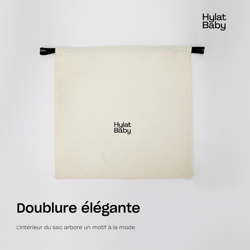 Hylat Baby Sac à langer avec matelas à langer et sac en toile - Marron - Photo 7/9