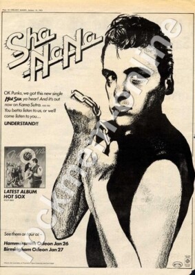 Sha Na Na Hot Sox Birmingham Hammersmith Odeon MM5* Advert