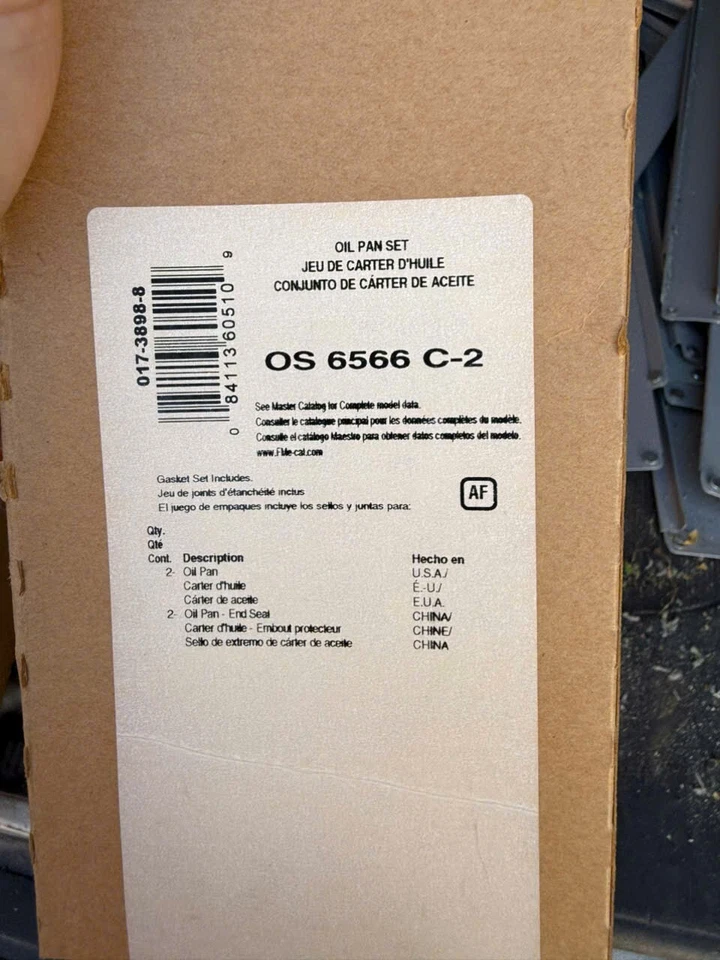 OS6566C-2 Felpro Set Oil Pan Gaskets New for Le Baron Town and Country Truck Ram - Image 2 of 2