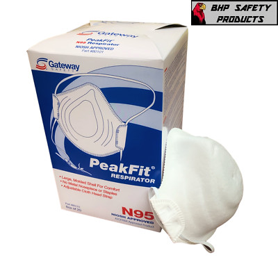Peakfit N95 NIOSH Approved Particulate Respirator Mask, 80101 (20 Masks per Box)