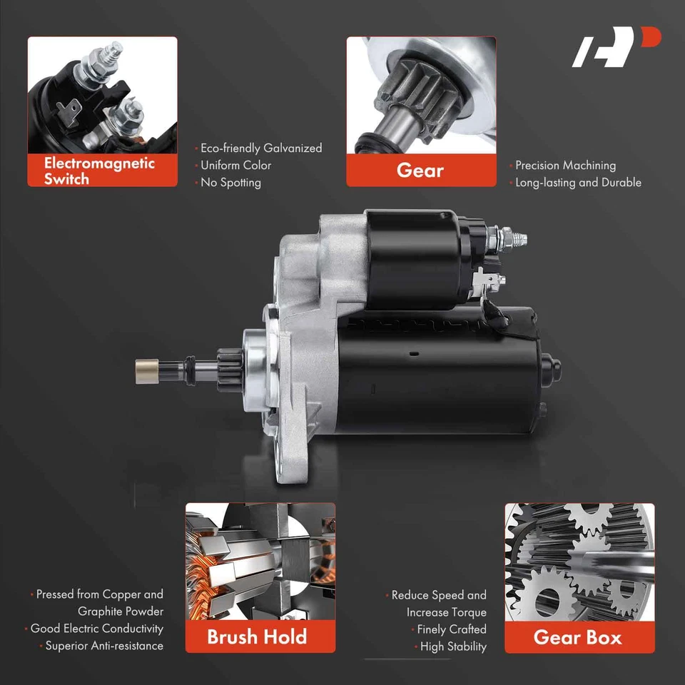 Motor De Arranque Para Volkswagen Golf 1985-1992 Passat 1990-1991 1.4 KW 12V CCW 9T Foto 4 de 4