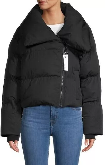 Asymmetric puffer on sale jacket