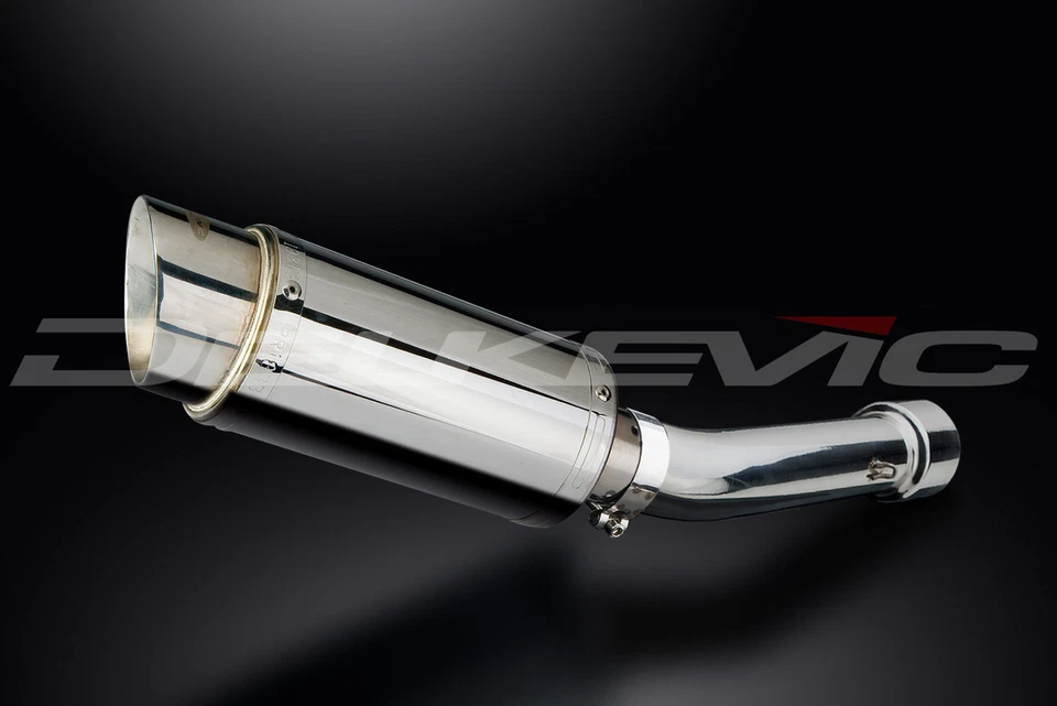 Aprilia Tuono 2003-2004 Delkevic Slip On 8" Round Stainless Exhaust Muffler Kit - Image 3 of 4