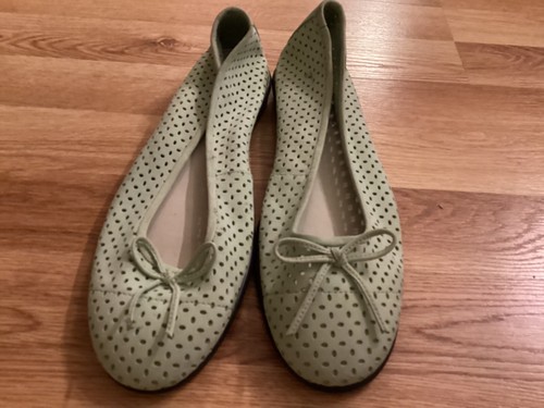 NEW~Women's Aerosoles Ballet Flats Leather Slip On Shoes~SZ 8M~let Green - Picture 5 of 5