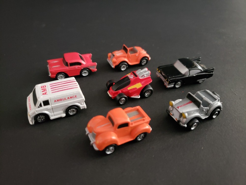 Lot of (7) Vintage FUNRISE Brand Micro Machines Toy Cars - Mixed Lot