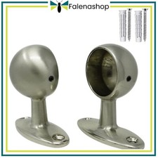 Parpyon® 2 Supporti Per Bastoni Tende In Metallo, Staffe Bastone Tenda 32mm