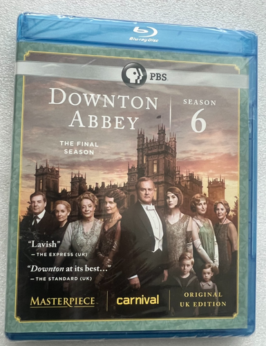 Masterpiece: Downton Abbey - Final Season 6 (Blu-ray Disc, 2016, 3-Disc Set) NEW