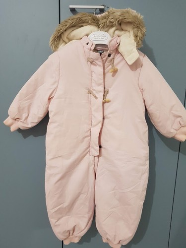 TUTONE BEBE' CALDO INVERNALE COLOR ROSA BAMBINA TAGLIA 12-18 MESI CERNIERA  TUTA | eBay