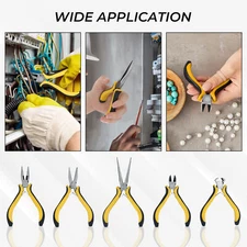 5Pcs Mini Plier Set Needle Nose Pliers Long Nose Pliers End Cutting Pliers