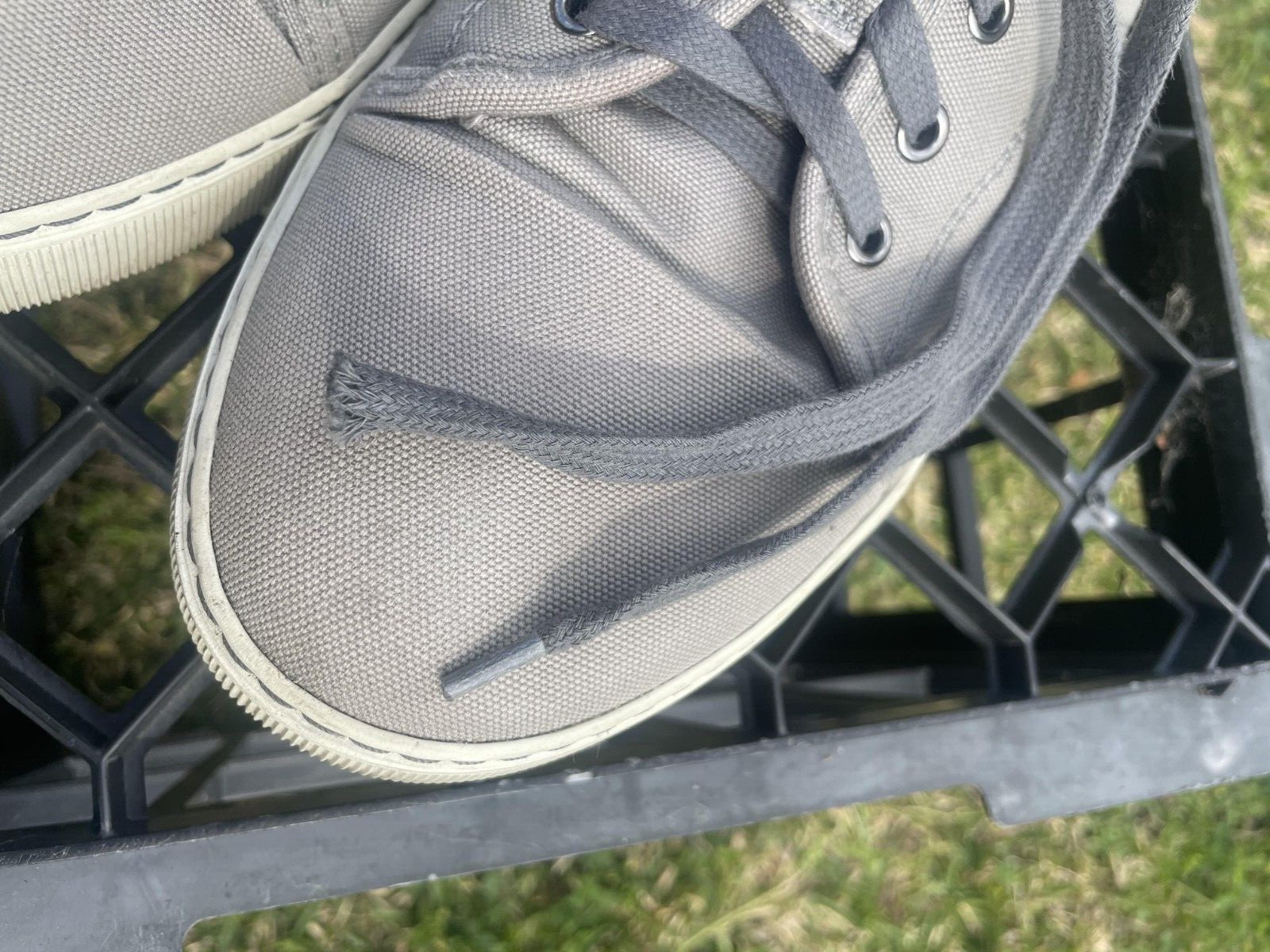 RRP$874 LANVIN DBB1 Low Top Canvas Sneakers Grey - Size 10 image 7