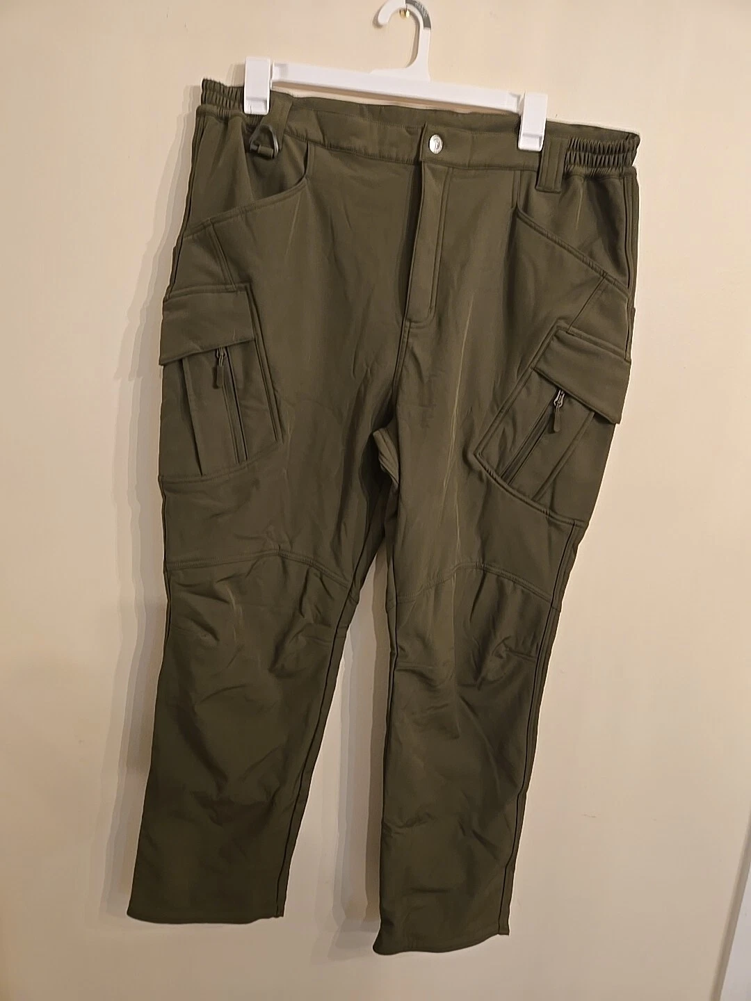 Tacvasen Men's Thermal Pants Cargo Working Trousers Insulated Fleece Lined Pants