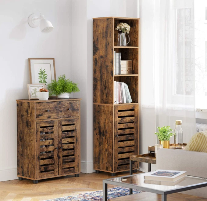 Industrial style 2024 tall cabinet