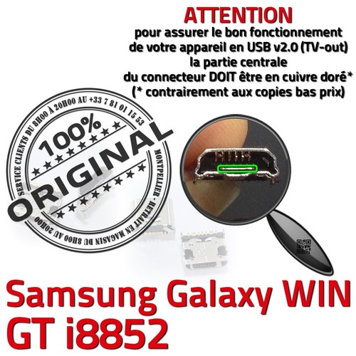 ORIGINAL Samsung Galaxy Win GT i8852 Connecteur charge à souder Micro USB Prise - Photo 3/5