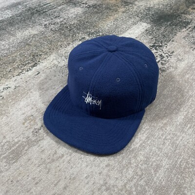 Stussy Polar Fleece Cap Hat Navy | eBay