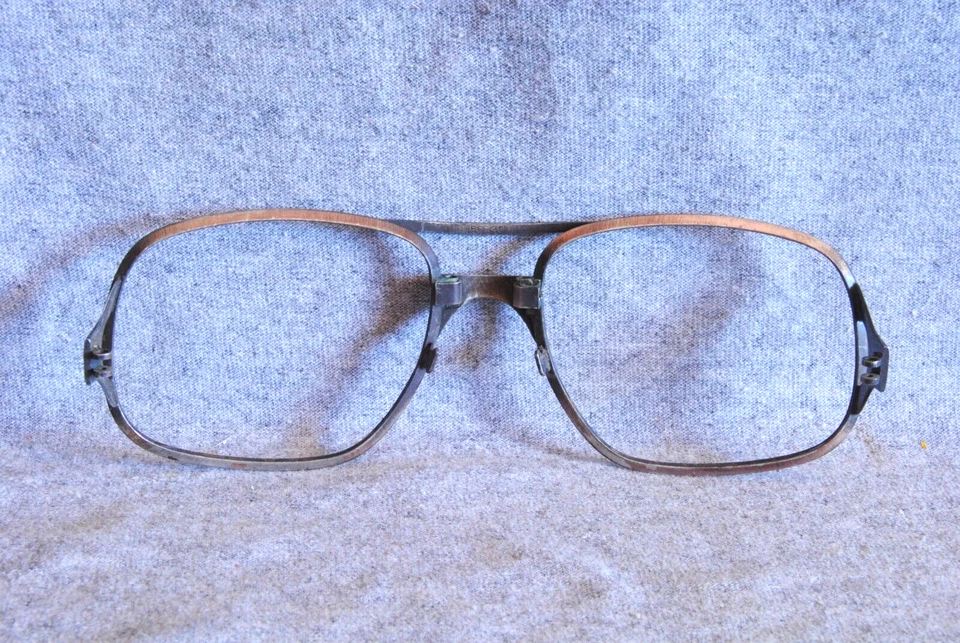 marco de gafas vintage frontal bronce aviador productor tipo 5-3/8 Foto 2 de 2
