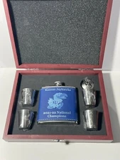 Kansas Jayhawks 2021-22 National Champion 6 oz flask w optional presentation box