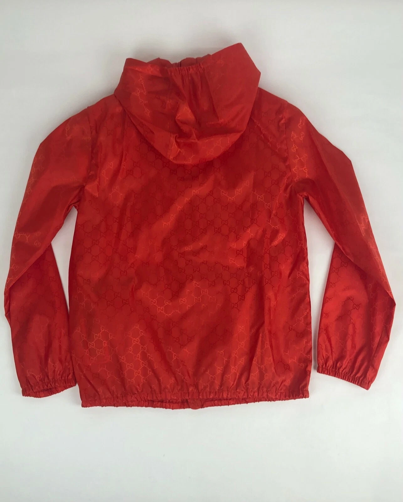 Giacca frangivento Gucci Bambini Donna S Rosso Monogramma Nylon TAGLIA 12 499517 7003