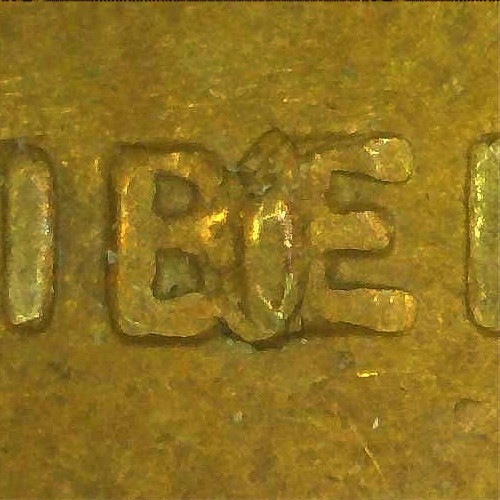 1955 P Lincoln Wheat Cent ~ Monster 'BIE' Cent Error ~ Small struck thru Shoulde - Picture 2 of 5