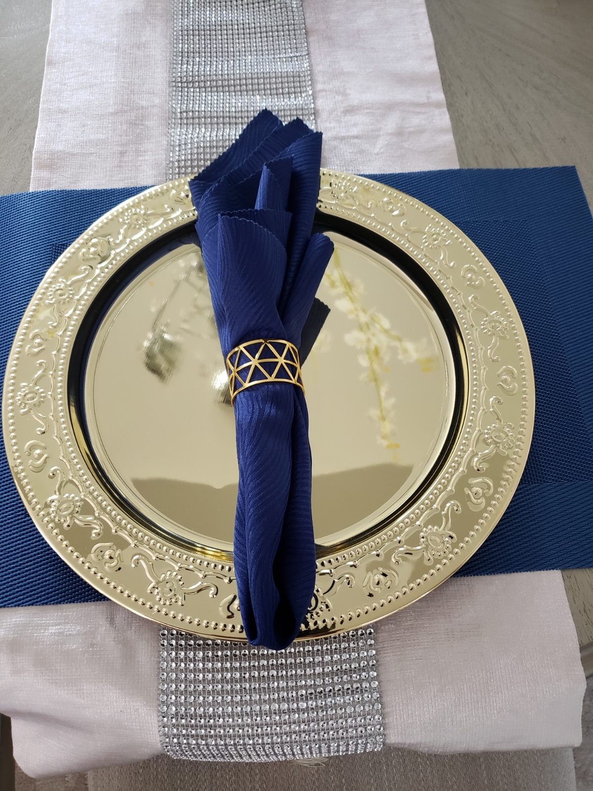 6Pcs Gold Dinner Plate 13