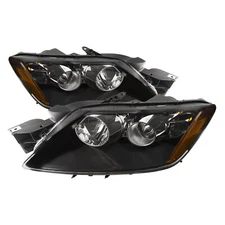 Headlight Set Fits 07-11 Mazda CX-7 Halogen Black With Performance Lens
