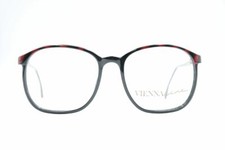 Vintage Viennaline 1536 30 Black Red Square Glasses Eyeglass Frame NOS
