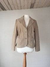 Short 'stone' Suede Blazer / Jacket Bust 43" Uk 16
