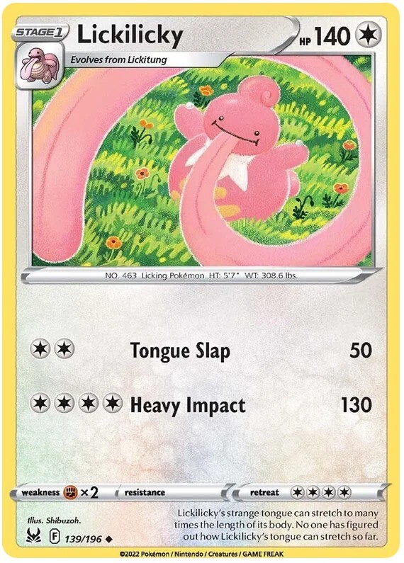 pokemon lickilicky card Pokémon TCG:Lickitung AR 082/071 Holo Cyber Judge sv5m