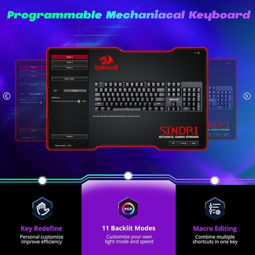 Redragon Mechanical Gaming Keyboard Wired - Picture 4 of 7